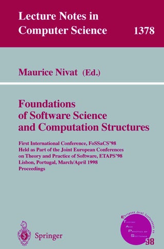 Foundations of Software Science and Computation St: First International Conference, Fossacs'98, Held a - pzsku/ZEFF3E874DED528691856Z/45/1749041562/b45a5804-e761-4826-a977-d52fbf14361b