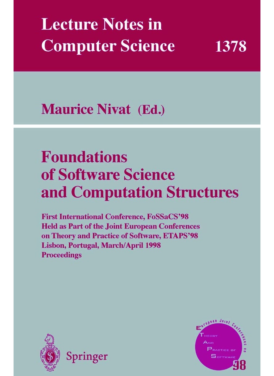 Foundations of Software Science and Computation St: First International Conference, Fossacs'98, Held a 