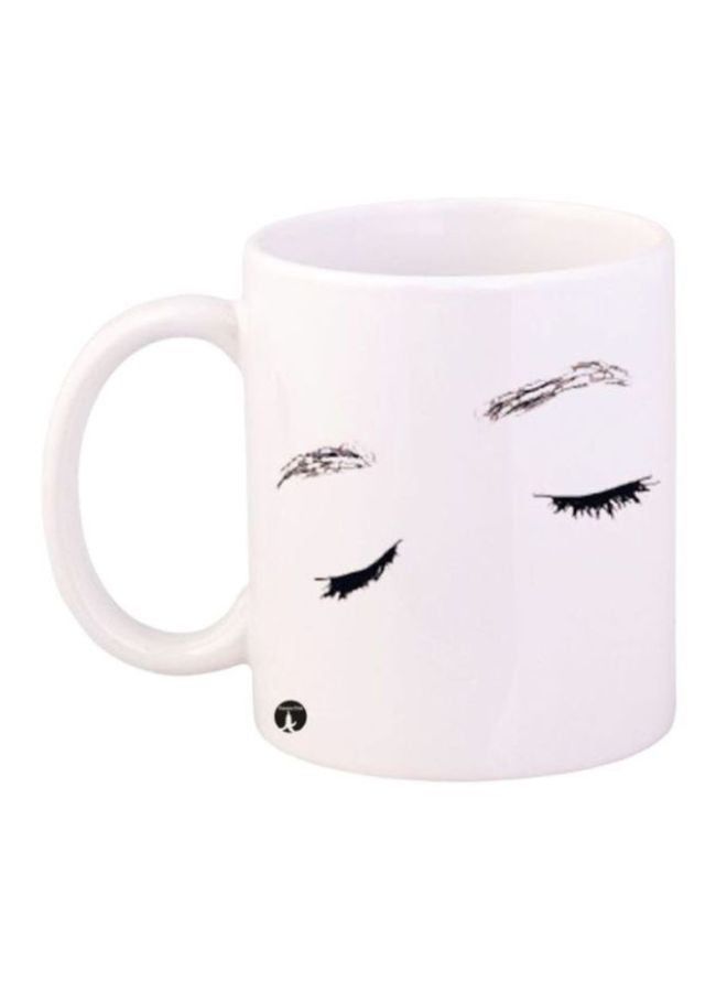 RKN Eyes Printed Coffee Mug White/Black - Image 1