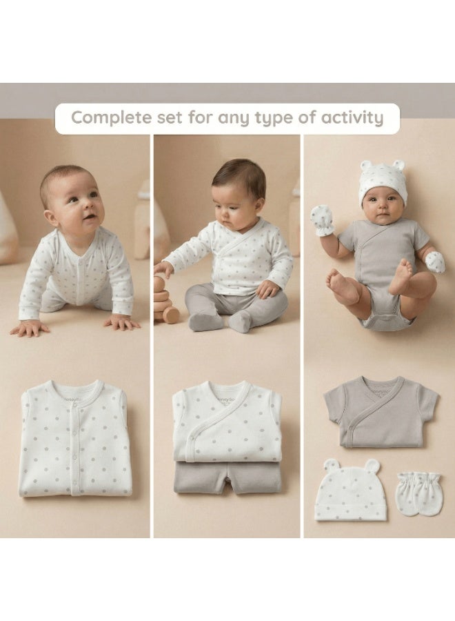 HoneyBee Newborn Essentials Set-100% Organic Cotton, 10-Pcs Baby Gift Set for Boys & Girls (0-3) - Made in Turkey - Image 5