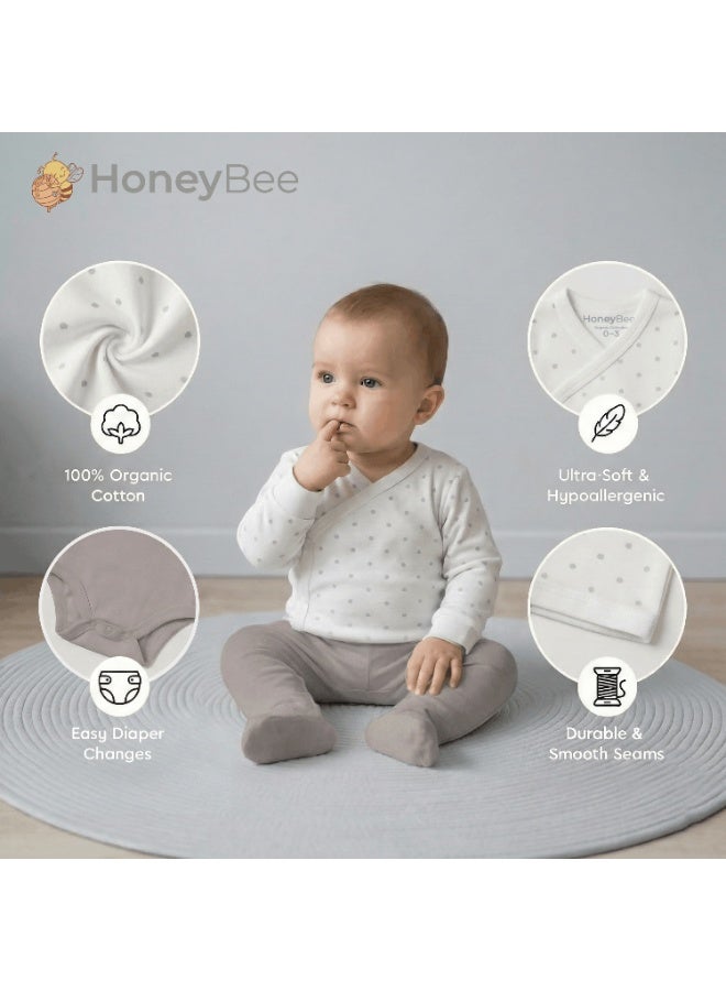HoneyBee Newborn Essentials Set-100% Organic Cotton, 10-Pcs Baby Gift Set for Boys & Girls (0-3) - Made in Turkey - Image 4