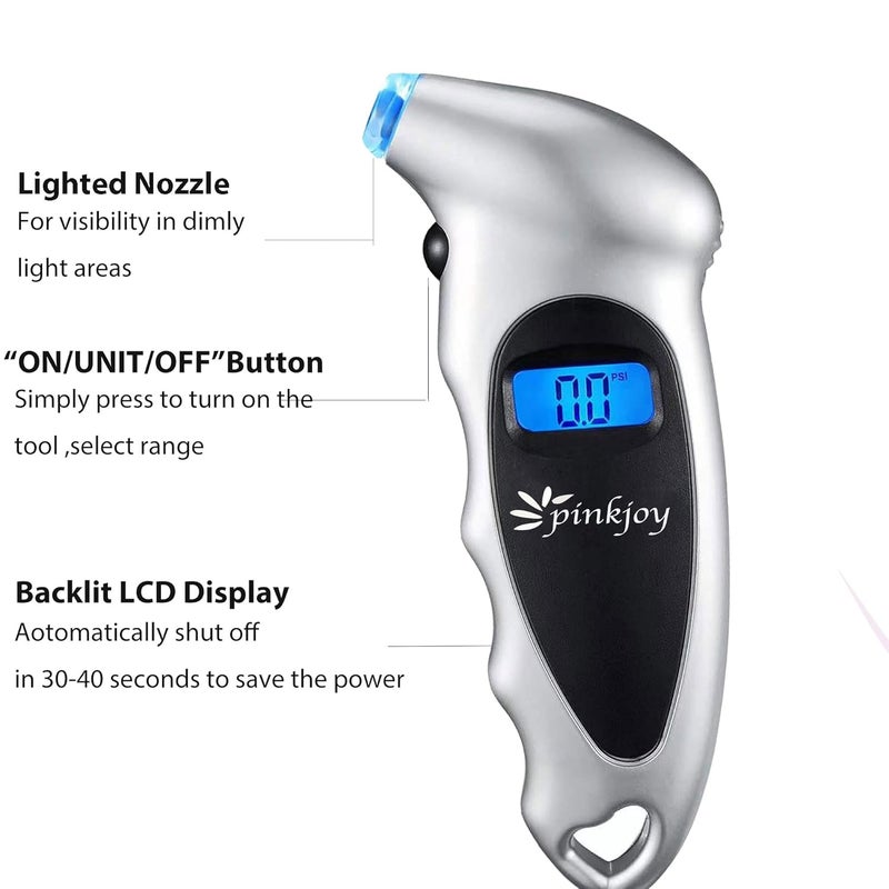 PINKJOY Digital Tire Pressure Gauge 4 Pack - Image 2
