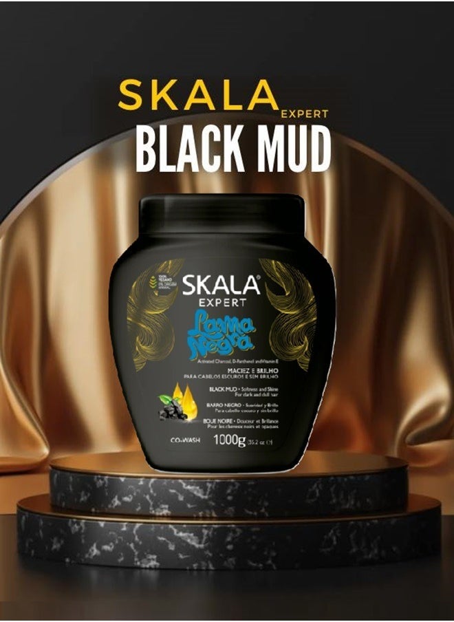 SKALA Original Black Mud Activated Charcoal D-Panthenol and Vitamin E Treatment Cream - Revitalizing Hair Care for Dark and Lifeless Hair 1000g - Image 4