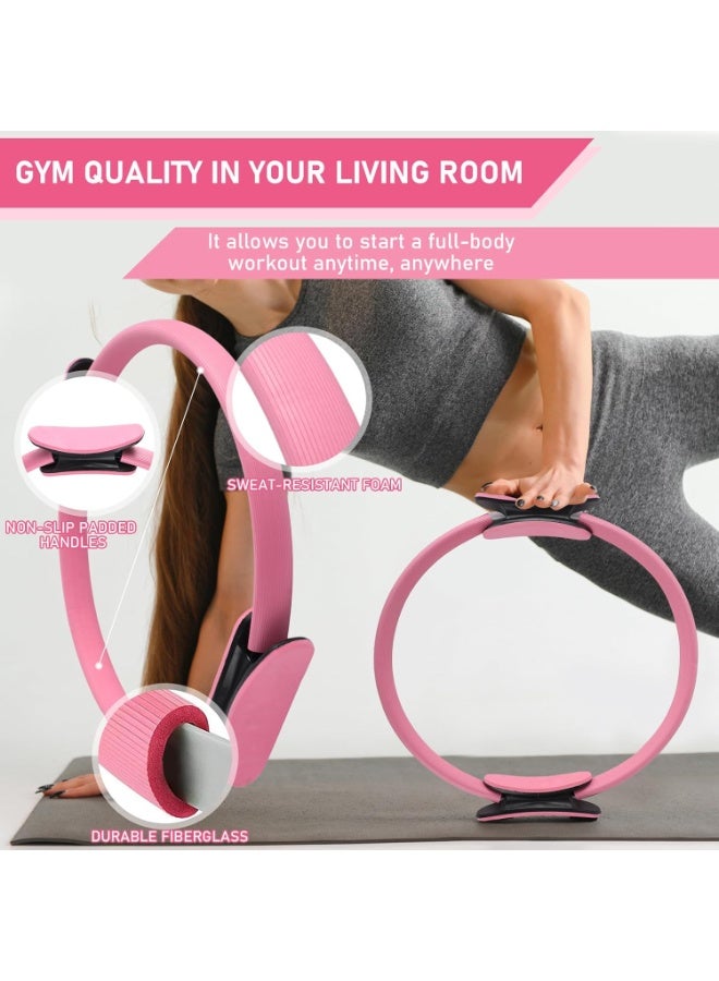 والالا مجموعة أدوات بيلاتيس الأساسية للسيدات، مجموعة من 13 قطعة من معدات بيلاتيس المنزلية، تتضمن حلقة بيلاتيس، وأشرطة مقاومة، وكرة يوغا - ملحقات لتمارين اللياقة البدنية المنزلية والمبتدئين - Image 3