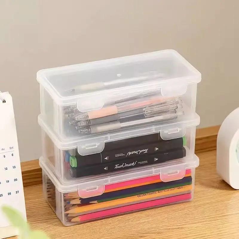 Desktop Organizer: 19 X 9 X 6 Cm Clear Lightweight Plastic - Efficient Sorting Compact Workspace Organizer for School Office Daily Planning Student Gift - Image 5