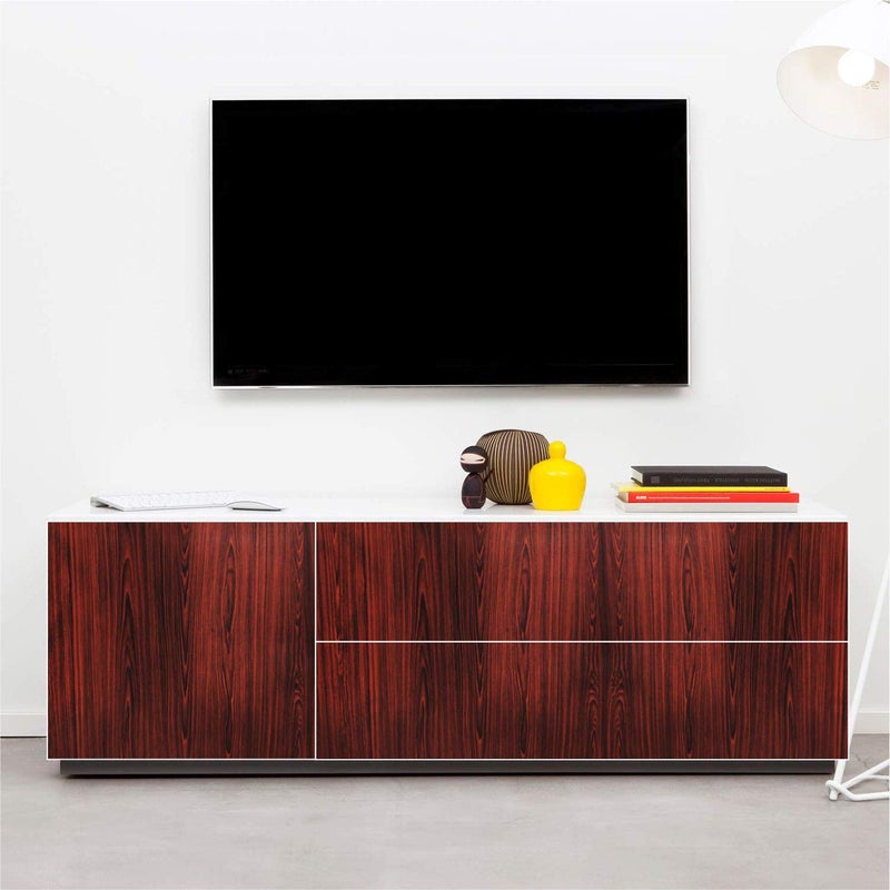 ELTON Vinyl Mahogany Oak Wood Kitchen Cupboard Liner for Table Top 2x12ft Brown - Image 3