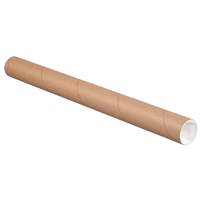 Aviditi Mailing Tubes with Caps, 2"L x 15"W, 50-Pack | Cardboard Tube Mailer for Poster Box, Blueprint, Teachers, Artwork, Long Art Holder 2x15 - Image 1