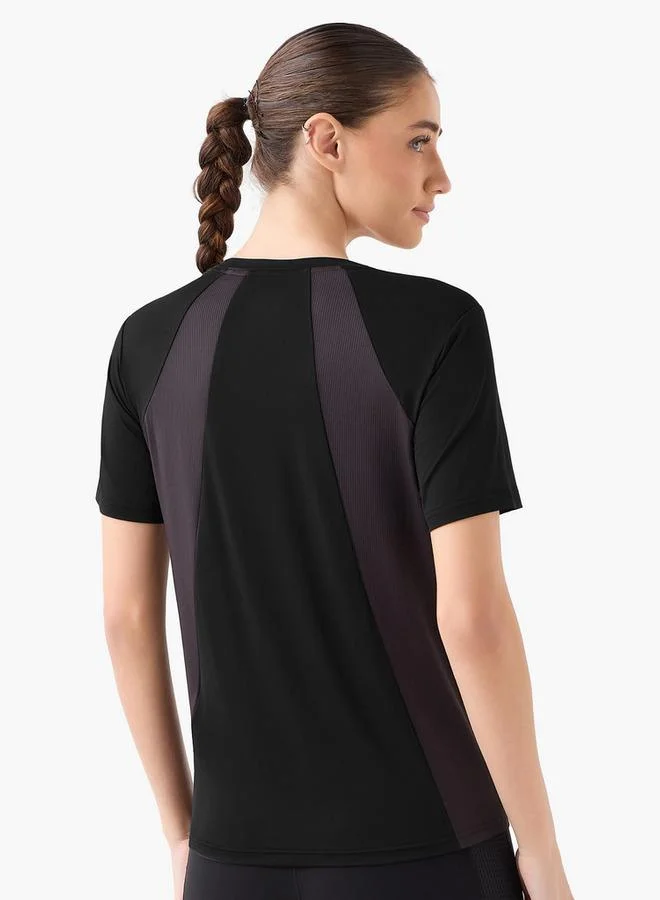 Splash Active Black Women 2 Way Stretch Performance T-shirt for Women | Best Price UAE