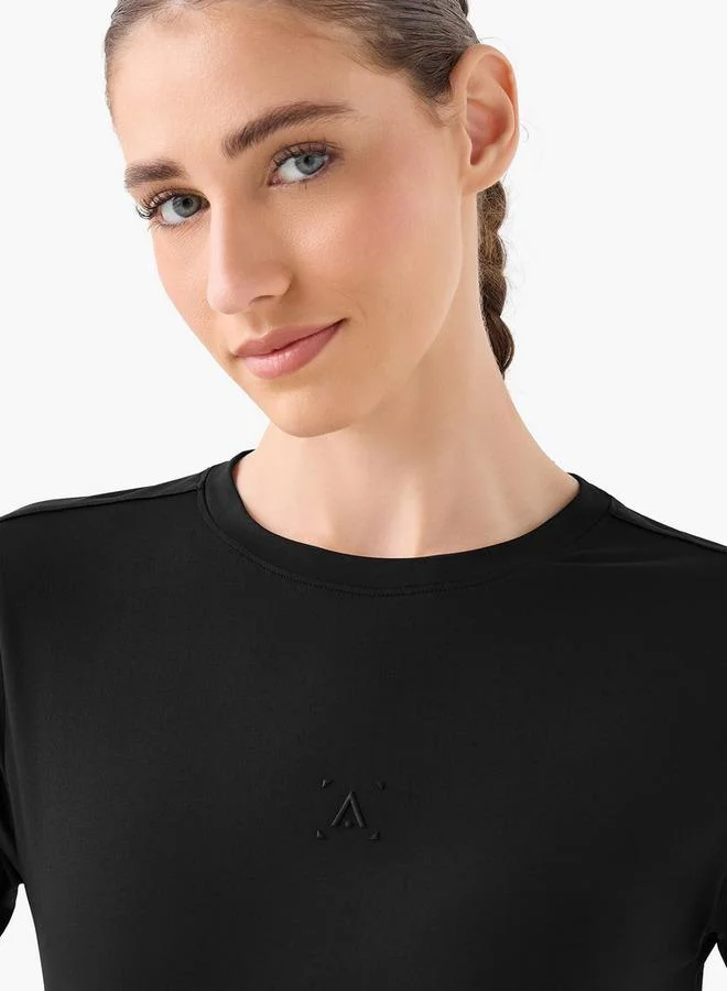 Splash Active Black Women 2 Way Stretch Performance T-shirt for Women | Best Price UAE