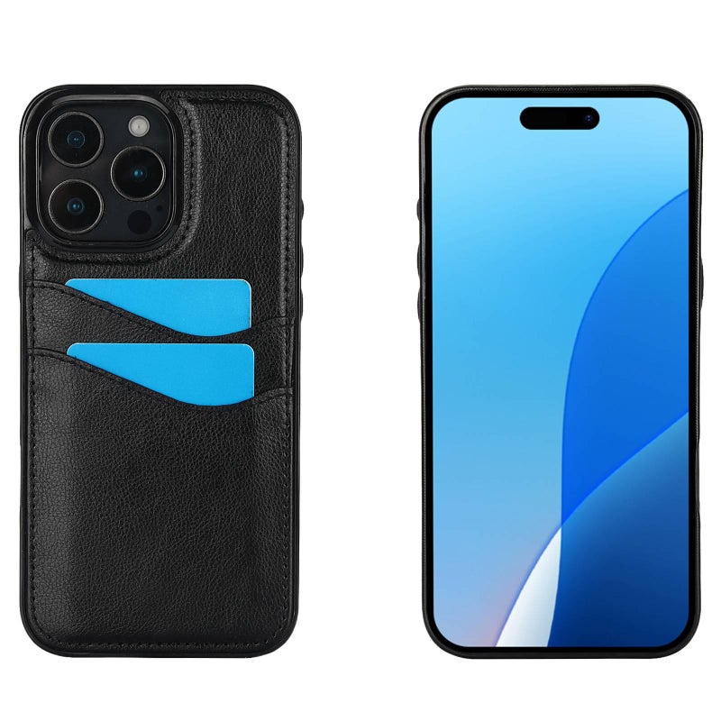 Protective Case | Brown | PU | Card Holder | Drop Protection | Shockproof Cover for iPhone 14 / 14 Plus / 14 Pro / 14 Pro Max - Image 2