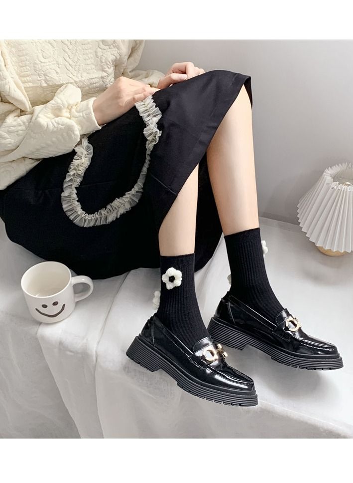 Mei Lifestyle Women Fashionable Fancy One Pair Cotton Socks  - Image 3