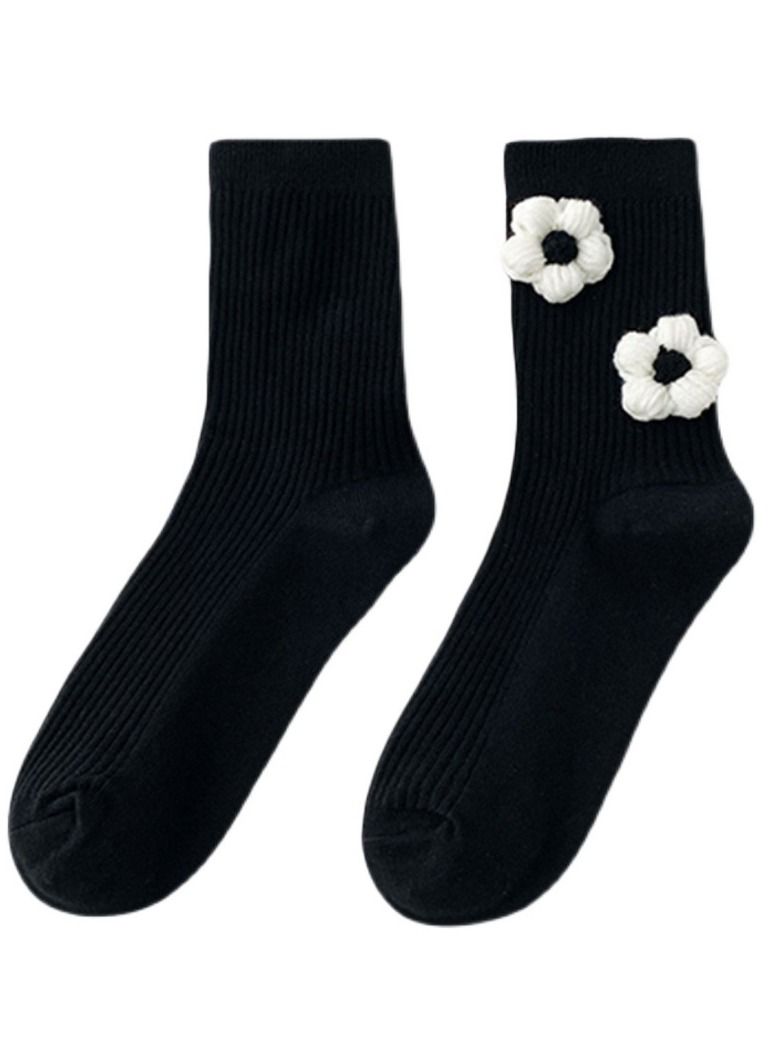Mei Lifestyle Women Fashionable Fancy One Pair Cotton Socks  - Image 1
