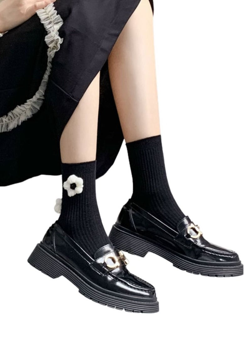 Mei Lifestyle Women Fashionable Fancy One Pair Cotton Socks  - Image 4