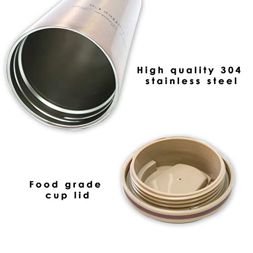 we3 Stainless Steel Tumbler Vacuum Insulated Mug with Spill Proof Lid for Hot & Cold Drinks Perfect for Hiking, Camping & Traveling 500ML. (White) - Image 3