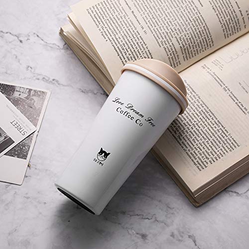 we3 Stainless Steel Tumbler Vacuum Insulated Mug with Spill Proof Lid for Hot & Cold Drinks Perfect for Hiking, Camping & Traveling 500ML. (White) - Image 4