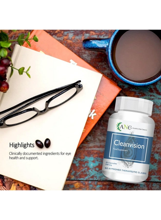 ANC Clean Vision With Lutein & Zeaxanthin Plant Based Eye Care Supplement To Improve Vision, Blue Light & Digital Guard 20 Capsules (Pack Of 2)  - Image 4
