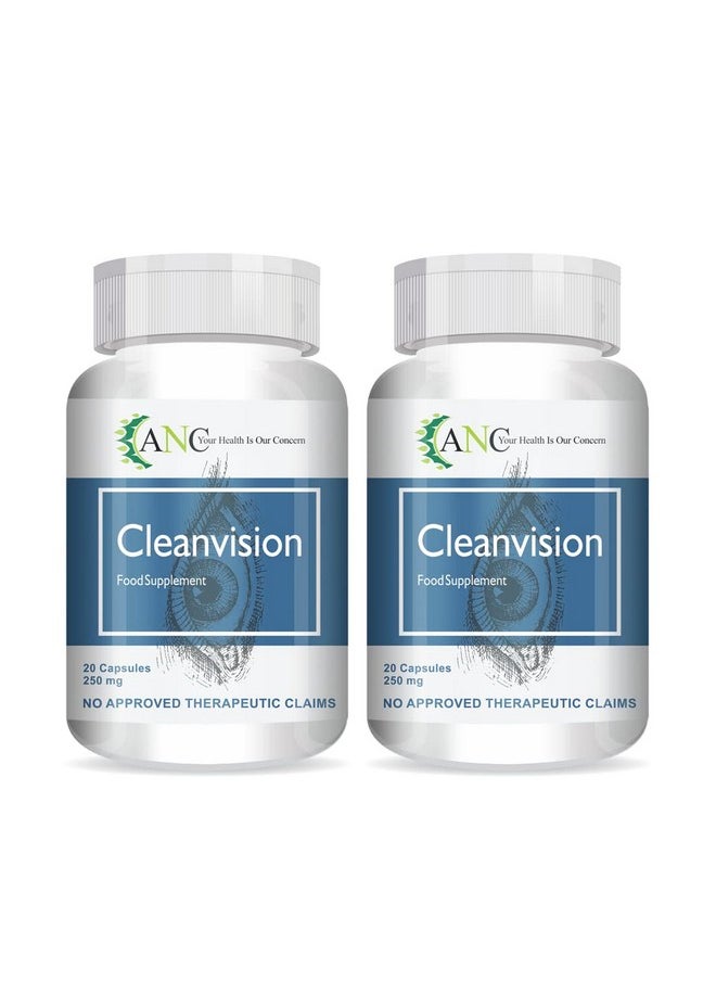ANC Clean Vision With Lutein & Zeaxanthin Plant Based Eye Care Supplement To Improve Vision, Blue Light & Digital Guard 20 Capsules (Pack Of 2)  - Image 1