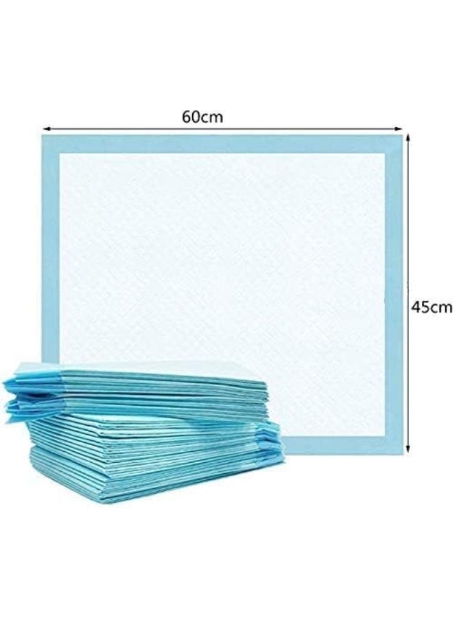 SHOWAY وسادات شواي القابلة للاستخدام مرة واحدة الممتصة سريعة التجفيف المقاومة للتسرب لتدريب الحيوانات الأليفة على الحمام، 45X60 سم - 50 قطعة - Image 2