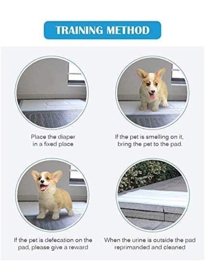 SHOWAY وسادات شواي القابلة للاستخدام مرة واحدة الممتصة سريعة التجفيف المقاومة للتسرب لتدريب الحيوانات الأليفة على الحمام، 45X60 سم - 50 قطعة - Image 4