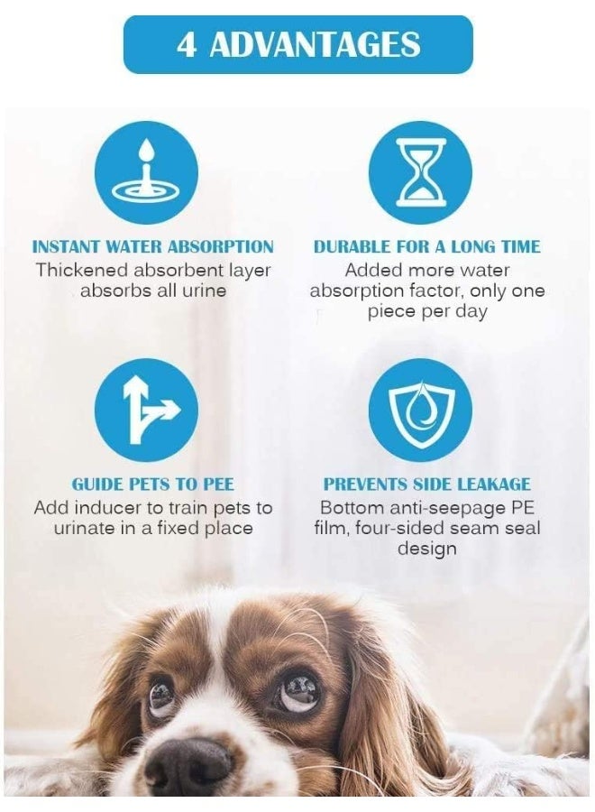 SHOWAY وسادات شواي القابلة للاستخدام مرة واحدة الممتصة سريعة التجفيف المقاومة للتسرب لتدريب الحيوانات الأليفة على الحمام، 45X60 سم - 50 قطعة - Image 5