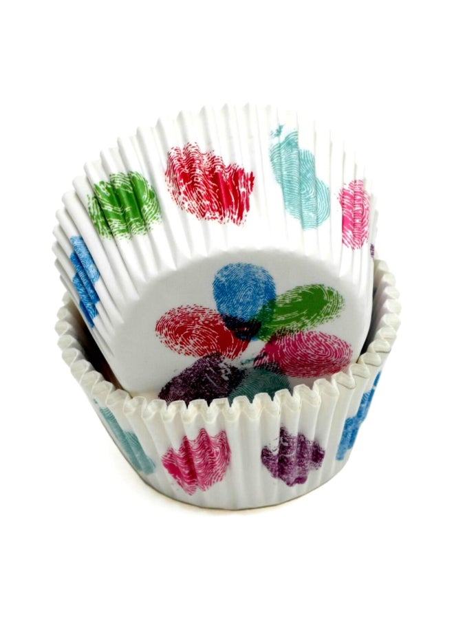 شيف كرافت مجموعة اكواب خبز ورقية بطبعة بصمات الابهام من ، مكونة من 50 قطعة، متعددة الالوان 9.8 x 4.6 x 13.4 سم 21817 - Image 2