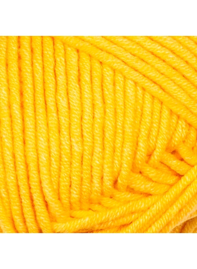 YarnArt Jeans Plus Yarn, Yellow (Color 35), Cotton-Acrylic Blend, 100g - Image 2
