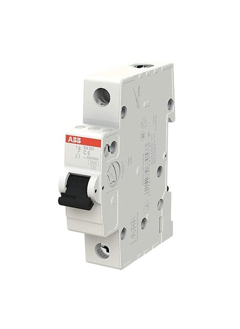 ABB 10K MCB 6A SP MCB Single Pole C Curve Pack of 1 SW201MC6