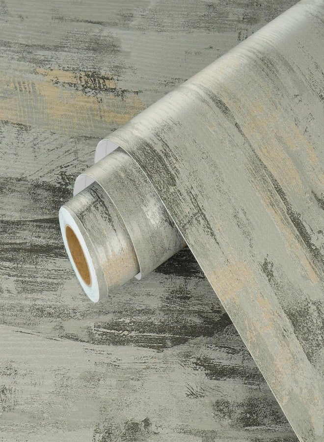 Wallercity Vintage Gray/Brown Wood Grain Contact Paper for Table Tops Faux Wood Peel and Stick Countertops Wallpaper for Cabinets Self Adhesive Textured Wall Paper for Shelf Drawer Liner 15.8''x78.7'' - Image 1