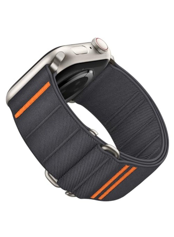 Sport Bands Compatible with Apple Watch Ultra Band 49mm 45mm 44mm 42mm 38mm 40mm 41mm Men Women, Stretchy Nylon Sport Loop Strap with S-Hook for iWatch Series Ultra SE 9 8 7 6 5 4 3 2 1 - Image 1