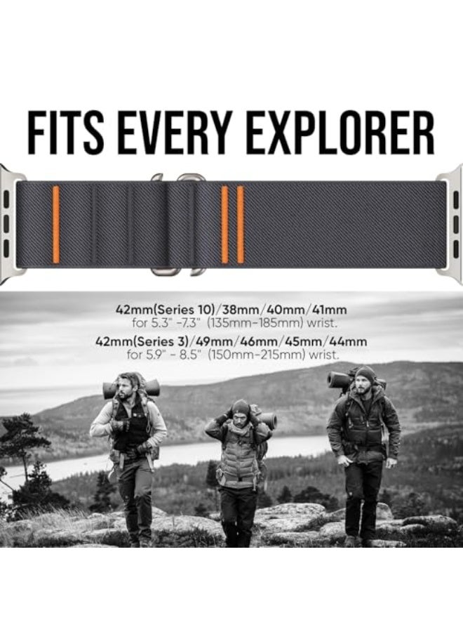 Sport Bands Compatible with Apple Watch Ultra Band 49mm 45mm 44mm 42mm 38mm 40mm 41mm Men Women, Stretchy Nylon Sport Loop Strap with S-Hook for iWatch Series Ultra SE 9 8 7 6 5 4 3 2 1 - Image 5