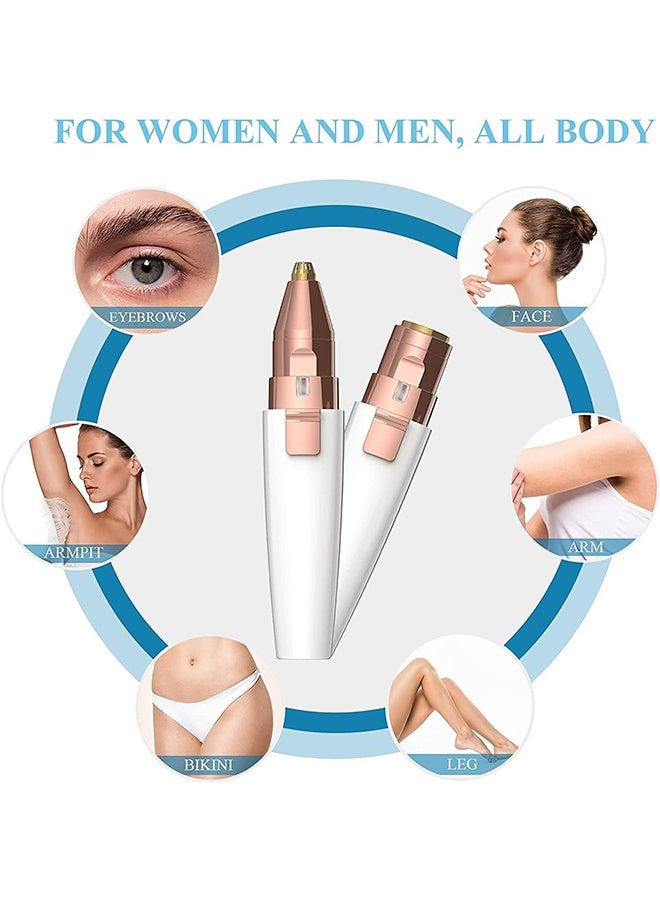 JS 2-In-1 USB Electric Eyebrow Trimmer Facial Hair Removal Rechargeable - Image 5