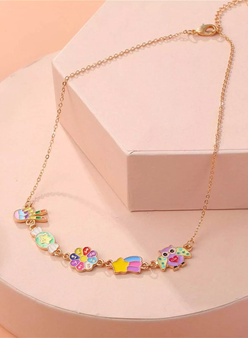 Girls Flower Decor Necklace  - Image 1