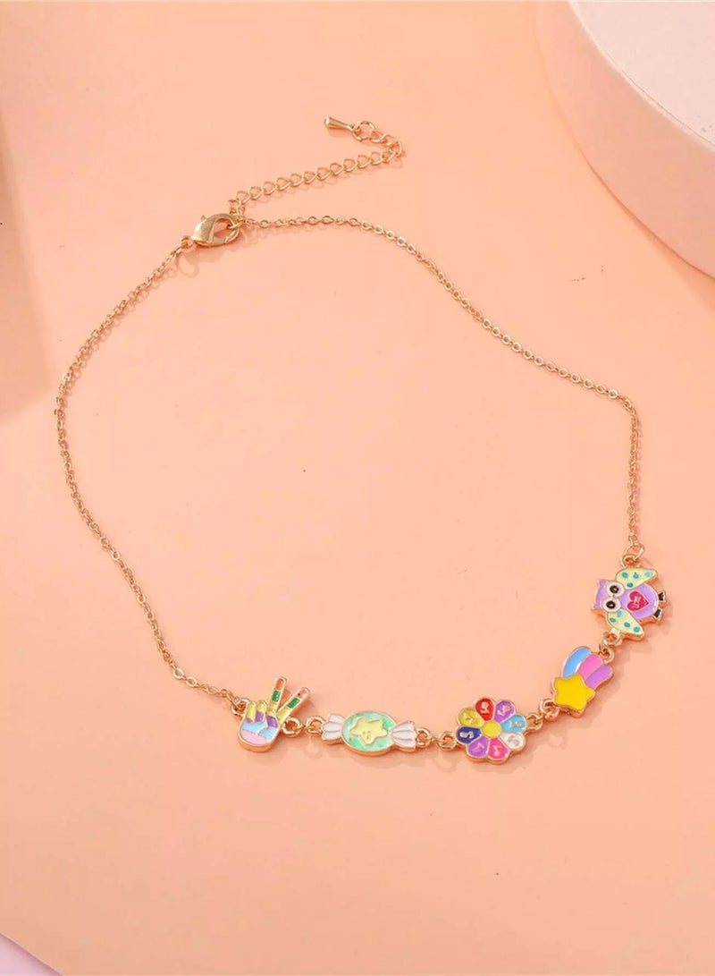 Girls Flower Decor Necklace  - Image 2