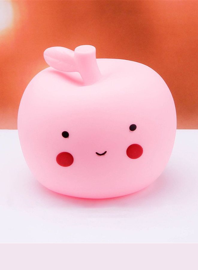 Kids Cartoon LED Night Light Children Bedroom Table Lamp Bedside Moon Star Nightlight Gift Pink Apple - Image 2