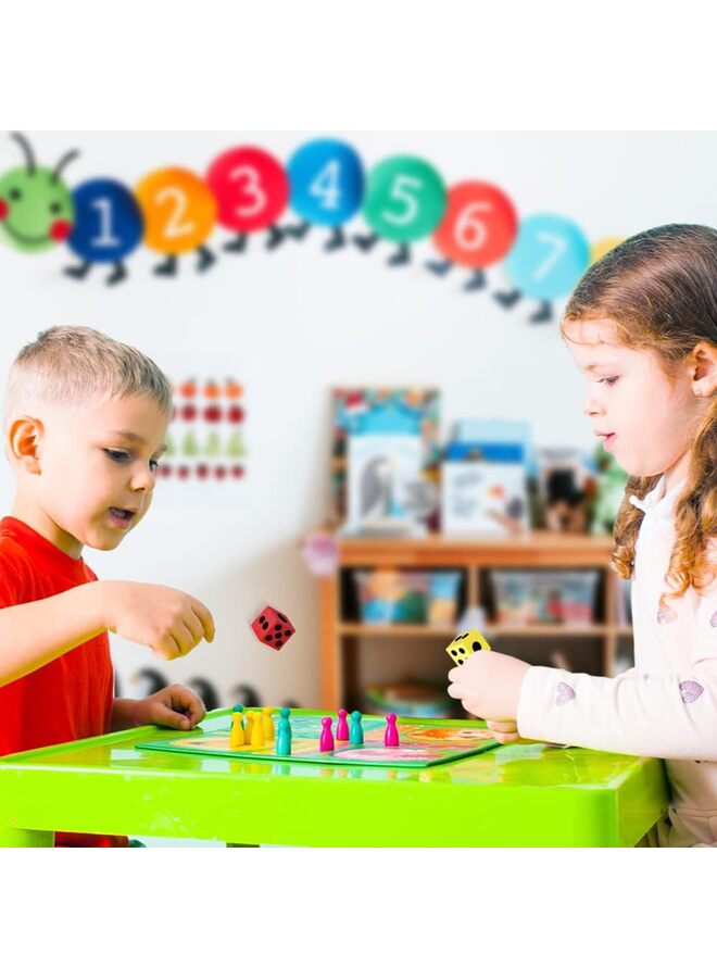 يُسلِّم مجموعة نرد رغوية ملونة مكونة من 4 قطع من النرد الضخم لألعاب الرياضيات والأنشطة الصفية ولوازم الحفلات وجوائز الكرنفال وأداة تعليمية ونرد مكعب للتجمعات العائلية والزوجية - Image 4