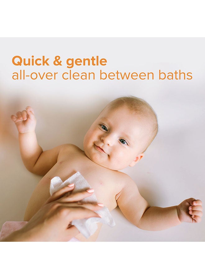 Johnson's Pack Of 15 Baby Head-to-Toe Skincare Wipes With Free from Soap, Dyes, Alcohol and Parabens, White - Image 2