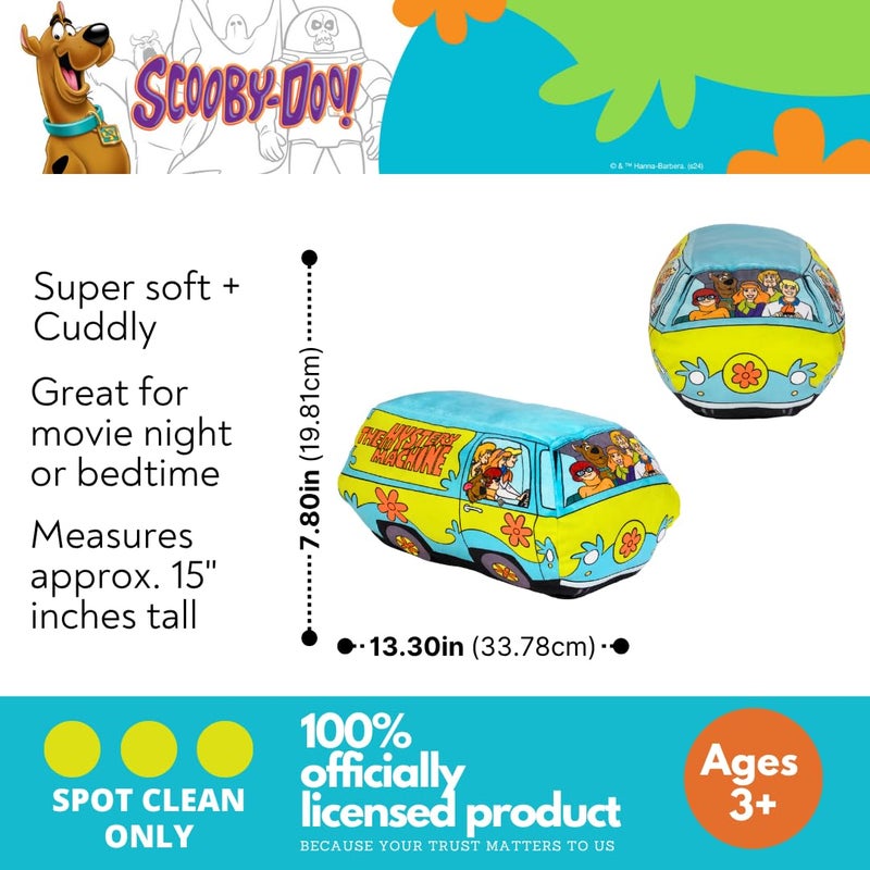 Franco Scooby Doo Mystery Machine Van Decorative Pillow  13.3 in x 7.8 in  Super Soft Plush  (Officially Licensed Product) by Franco Collectibles - Image 2