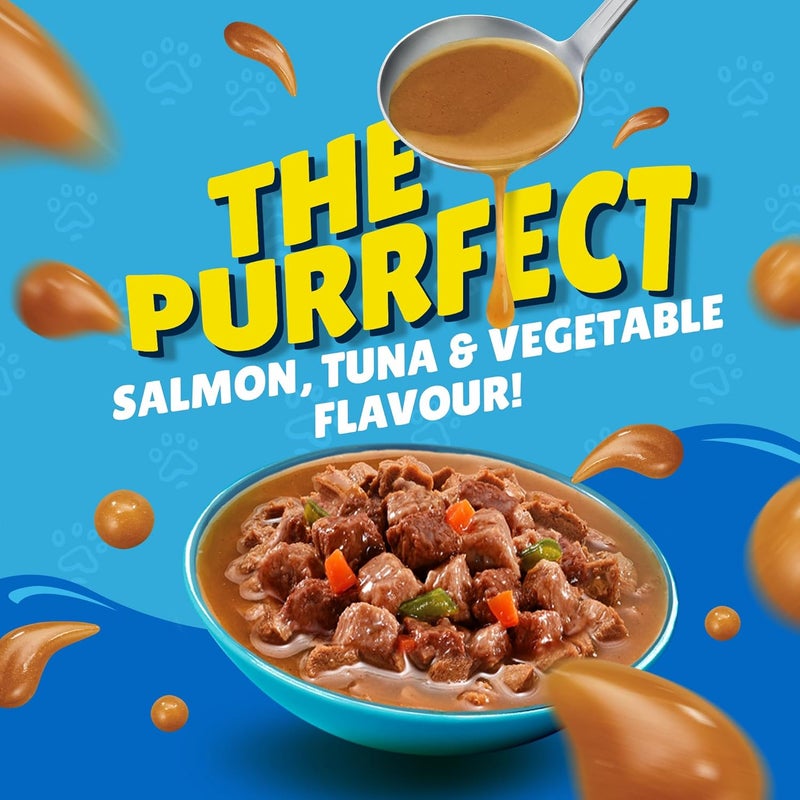 Friskies بوريانا فريسكيز سمك السلمون والتونة والخضروات (400 جرام، عبوة من 24) - Image 2