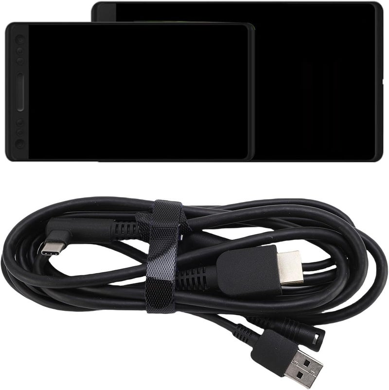 Yoidesu Graphics Drawing Tablet USB Cable HD Multimedia Interface Type C 3 in 1 Cable Fast Data Sync for Kamvas Pro 12 13 16 with Premium PVC Material - Image 5