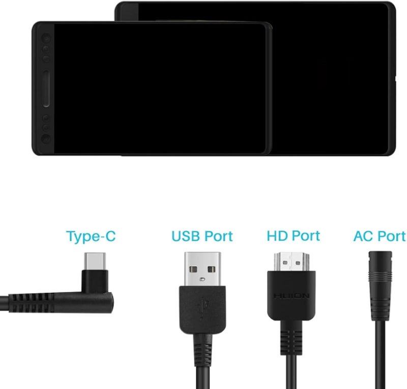Yoidesu Graphics Drawing Tablet USB Cable HD Multimedia Interface Type C 3 in 1 Cable Fast Data Sync for Kamvas Pro 12 13 16 with Premium PVC Material - Image 4
