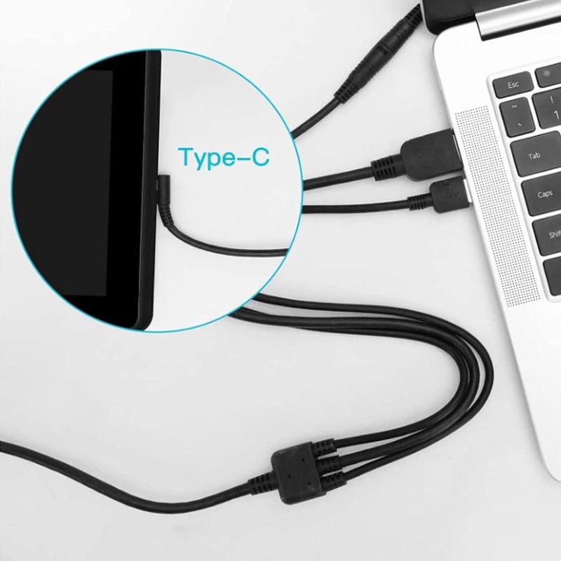 Yoidesu Graphics Drawing Tablet USB Cable HD Multimedia Interface Type C 3 in 1 Cable Fast Data Sync for Kamvas Pro 12 13 16 with Premium PVC Material - Image 2
