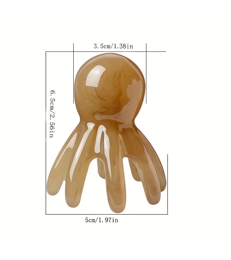 2 Pcs KOLL LINK Handheld Octopus Massager Comb Scalp Massage Tool Flexible 8 Arm Design Durable Plastic 2 56x1 97in For Stress Relaxation Unique Shape Smooth Surface - Image 4