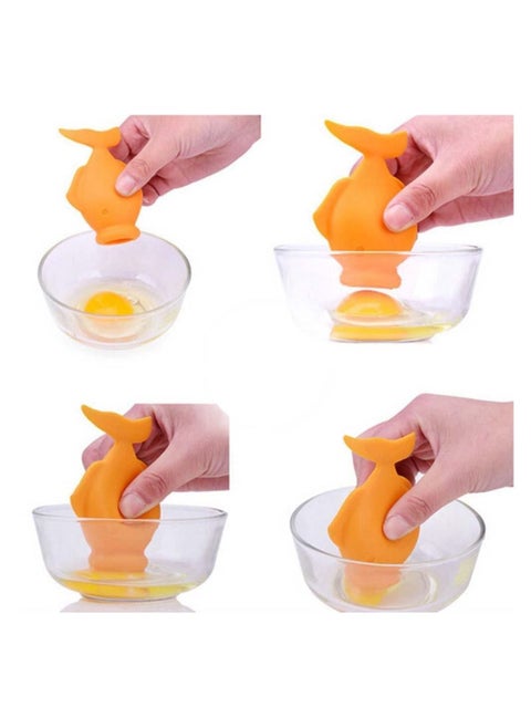 Silicone Fish Shaped Egg Yolk and White Separator Kitchen Tool