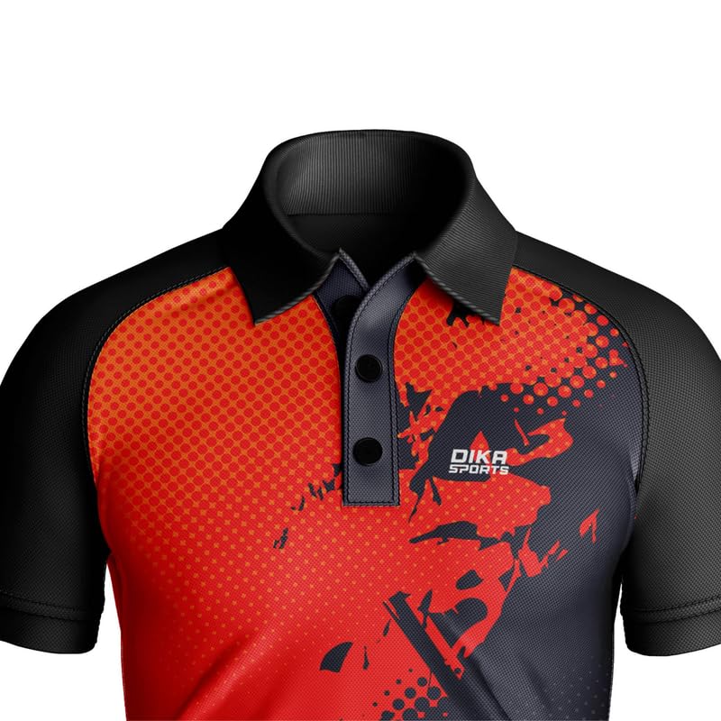 Dika Sports تي شيرت كرة القدم المخصص قميص كريكيت أنيق قميص فريق الهند مطبوع للرجال بأكمام نصفية | 2 سنة إلى 5XL - Image 4