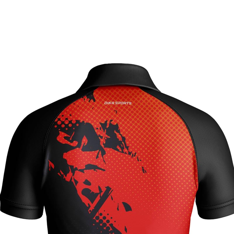 Dika Sports تي شيرت كرة القدم المخصص قميص كريكيت أنيق قميص فريق الهند مطبوع للرجال بأكمام نصفية | 2 سنة إلى 5XL - Image 5