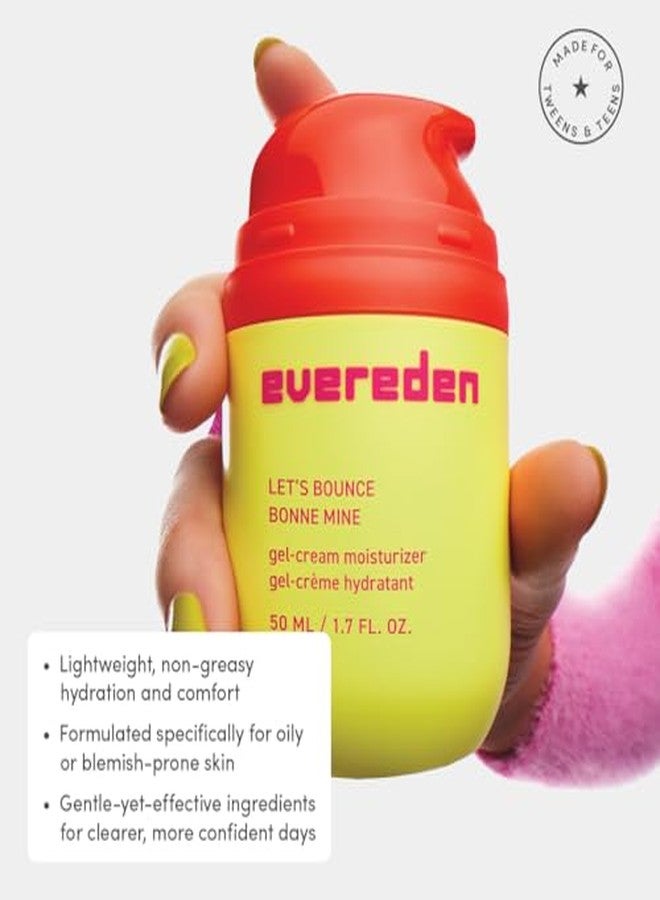 Evereden Let's Bounce Teen Face Moisturizer & Steer Clear Balancing Jelly Cleanser Pre Teen Face Wash Bundle: Clean & Vegan Skincare with Triple Green Tea Complex - Non-Drying & Non-Greasy - Image 2