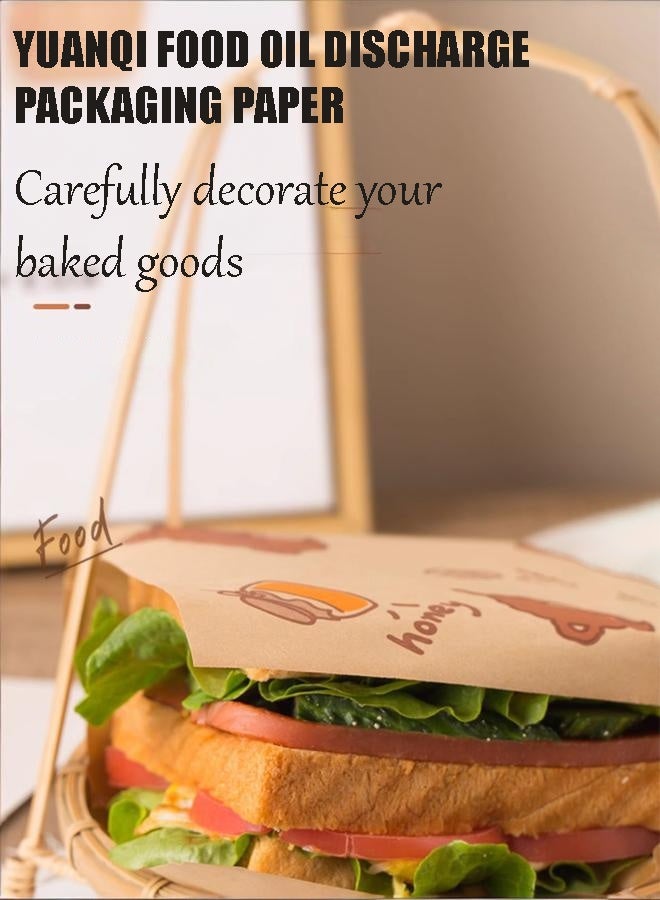 CMGTYYD 150 Pcs Kraft Paper Sandwich Bags, 5.51x5.51" Flat Wrap Sheets - Recyclable & Eco-Friendly Kitchen Wrappers for Lunch, Burgers, Snacks, Cookies, Bread & More - Image 3