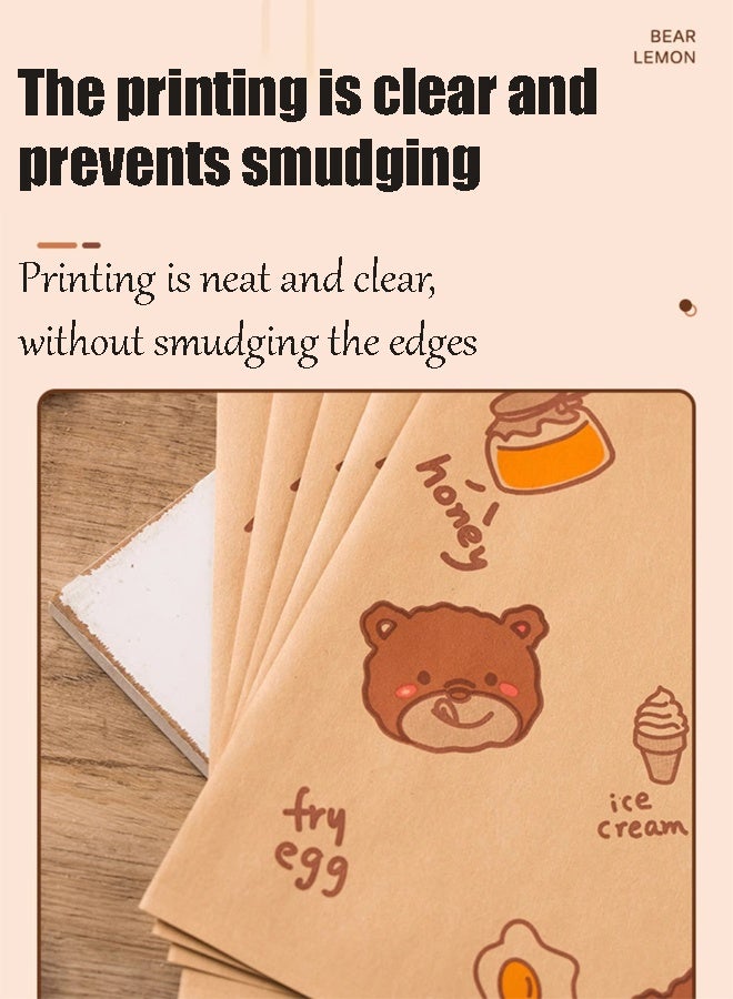 CMGTYYD 150 Pcs Kraft Paper Sandwich Bags, 5.51x5.51" Flat Wrap Sheets - Recyclable & Eco-Friendly Kitchen Wrappers for Lunch, Burgers, Snacks, Cookies, Bread & More - Image 4