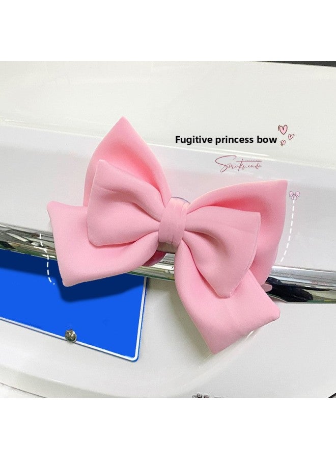 Internet-famous Car Rear Pendant Large Bow Car Ornaments Trunk Motorcycle Electric Car Motorcycle Decoration-Colour:Rose Red High-quality Fabric/wrinkle-free-Proportion:Standard  - Image 5