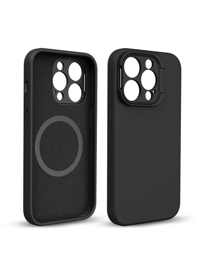 اس-توب جراب لهاتف iPhone 14 Pro مع حامل عدسة من السيليكون السائل، جراب هاتف MagSafe - Image 2